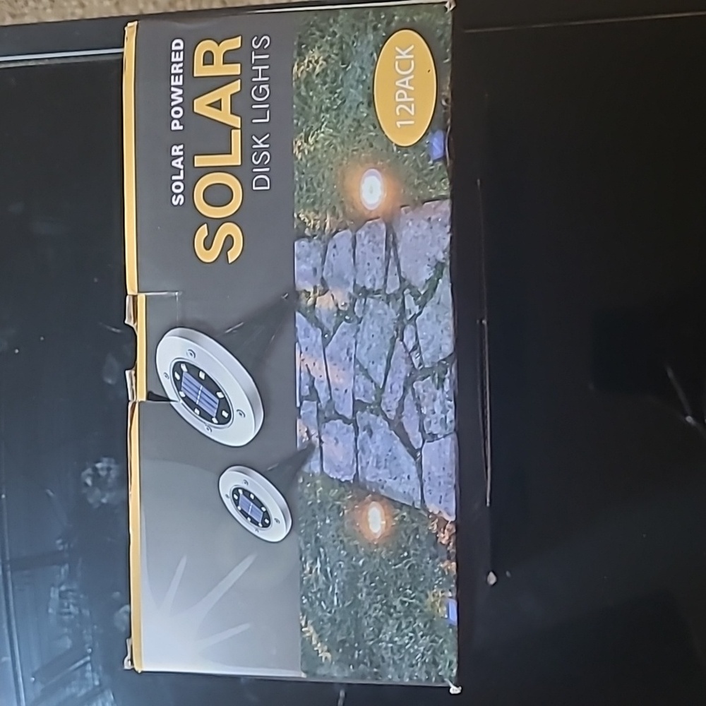 12 pack Solar disk lights